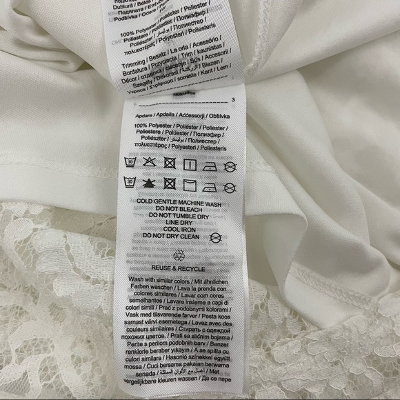 ONLY White Lace High Neck Dress Size 40/Large - Picture 10 of 10